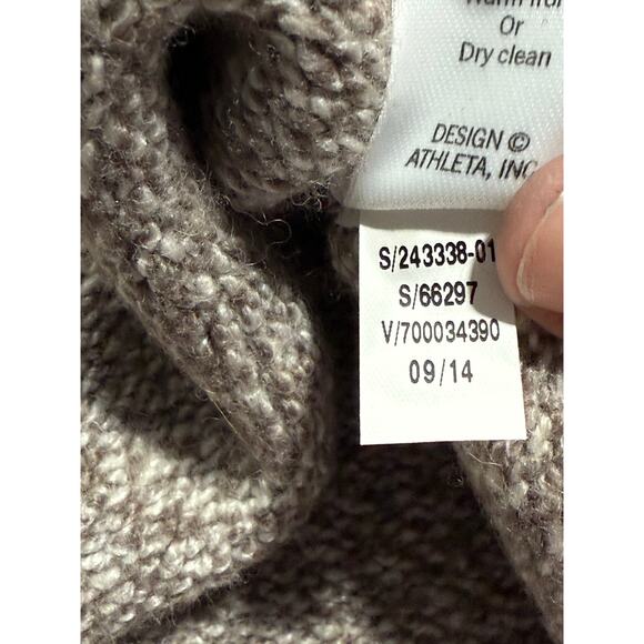 Athleta Cowl Neck Sweater Asymmetrical Womens Size Medium Tan 243338-01 66297 - Picture 8 of 10